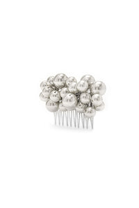 Lily pearl encrusted hair comb