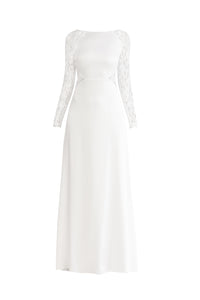 Hera silk and lace wedding dress