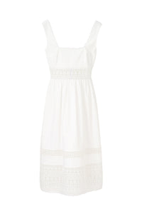 Lyra cotton daisy lace detail midi dress